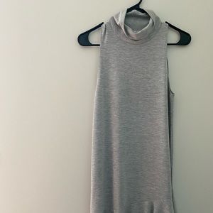 Gorgeous, soft, XS Grey Turtleneck Maxi Dress, athletic, flattering loose form